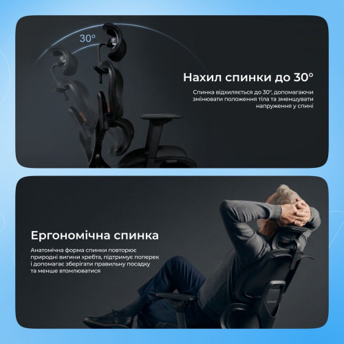 Ергономічне крісло Proove CEO (Gray)