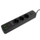 Сетевой фильтр Proove Power Socket P-03 на 3 розетки (4xUSB-A+2xUSB-C · 2 м) (Black)