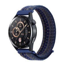 Ремешок универсальный 22 мм Nylon для Amazfit, Samsung, Huawei (Dark Blue)