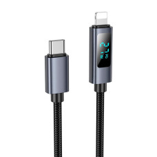 Кабель Hoco X112 Type-C – Lightning з дисплеєм (1 м · 27W · 3A) (Black)