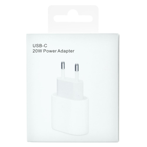 Сетевое зарядное устройство для iPhone USB-C (20W · 3A) (NO LOGO) (White)