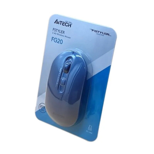 Мышка беспроводная A4Tech Fstyler FG20 (2000 DPI) (Ash Blue)
