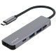 USB-хаб Proove Arc Link 5в1 (2xType-C · 2xUSB 3.0 · HDMI) (Silver)