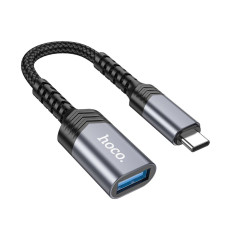 Переходник Hoco UA24 Type-C to USB 3.0 gray