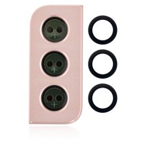 Стекло камеры для Samsung G991U Galaxy S21 5G (USA version) в рамке (Phantom pink) (Original)