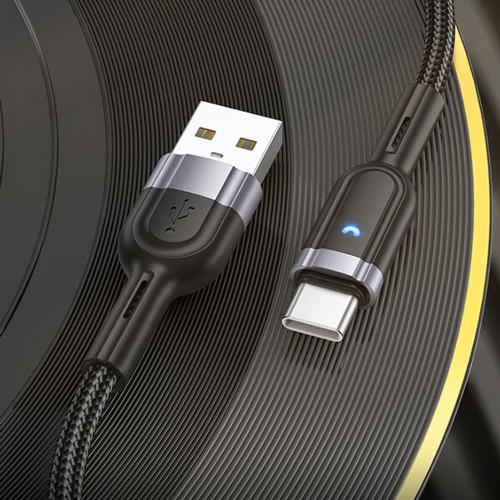 Кабель Hoco U117 USB-A – Type-C (1.2 м · 12W · 2.4A) (Black)