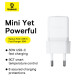 Сетевое зарядное устройство Baseus Palm Fast Charger USB-C (30W · 3A) с кабелем Type-C – Type-C 60W (P10111605213-01) (White)