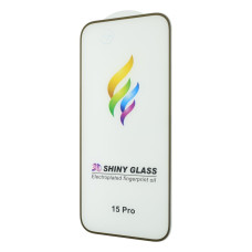 Захисне скло Color Frame для Apple iPhone 15 Pro (Full Glue) (Gold)