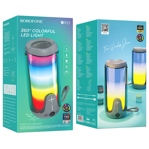 Bluetooth колонка Borofone BR33 (Gray)