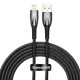 Кабель Baseus Glimmer Series Fast Charging USB-A – Lightning (2 м · 20W · 2.4A) (CADH000803) (Black)