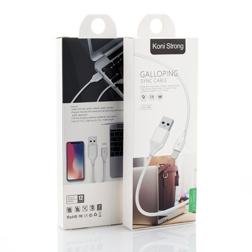 Кабель Koni Strong KS-59i USB-A – Lightning (1 м · 12W · 2.4A) (White)