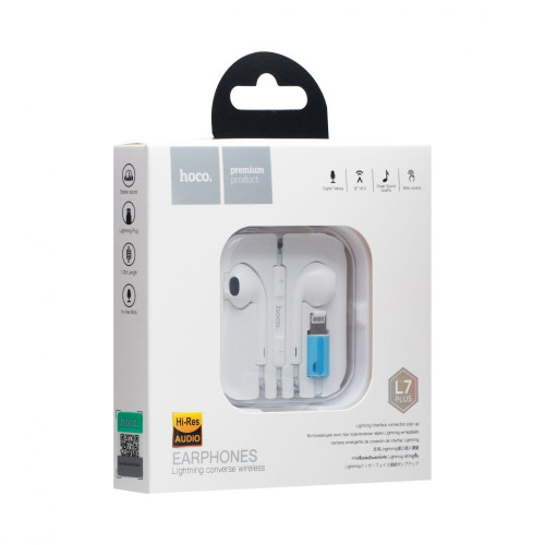 Наушники Hoco L7 Plus Lightning (White)