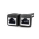 Переходник-разветвитель UTP RJ45 штекер – 2 × RJ45 гнездо (Black)