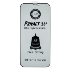 Защитное стекло 5S UHD Privacy 26° для Apple iPhone 12 Pro Max (Full Glue) (Black)