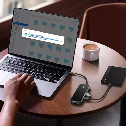 USB-хаб Baseus AcmeJoy 5в1 Type-C (HDMI · 2xUSB 3.0 · USB 2.0 · Type-C PD) (Dark Gray)