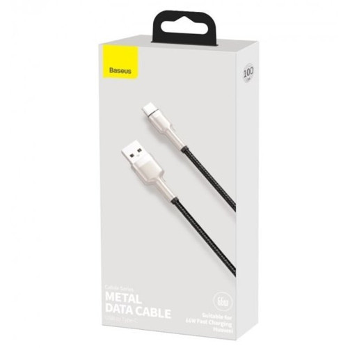 Кабель Baseus Cafule Metal USB-A – Type-C (1 м · 66W · 6A) (CAKF000101) (Black)