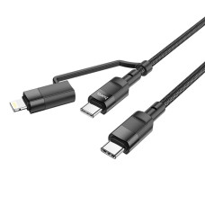 Кабель Hoco U106 2-в-1 Type-C100W 5A+Type-C to Lightning 20W 2.4A (1.2 м) (Black)