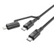 Кабель Hoco U106 2-в-1 Type-C100W 5A+Type-C to Lightning 20W 2.4A (1.2 м) (Black)