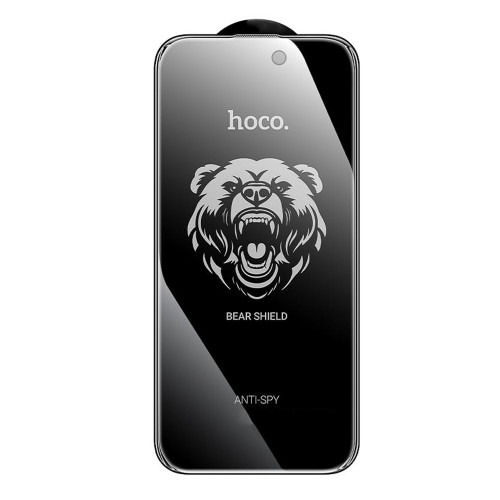 Захисне скло Privacy Hoco Bear Shield для Apple iPhone 16 Pro Max (Black)