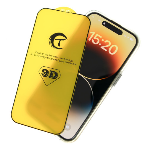 Защитное стекло CT 9D для Apple iPhone 15 Pro Max (Full Glue) (Black)