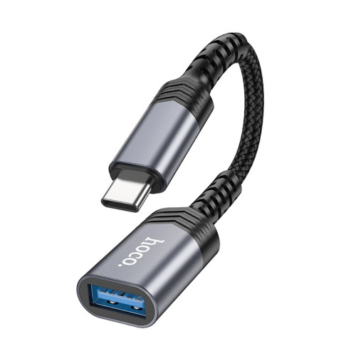Переходник Hoco UA24 Type-C to USB 3.0 gray