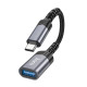 Переходник Hoco UA24 Type-C to USB 3.0 gray