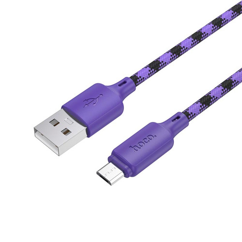 Кабель Hoco X116 Meridian USB-A – Micro-USB (1 м · 12W · 2.4A) (Purple)
