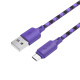 Кабель Hoco X116 Meridian USB-A – Micro-USB (1 м · 12W · 2.4A) (Purple)