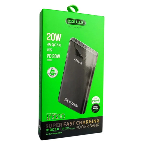 Повербанк Gerlax P119P 20W (10000 mAh) (Black)