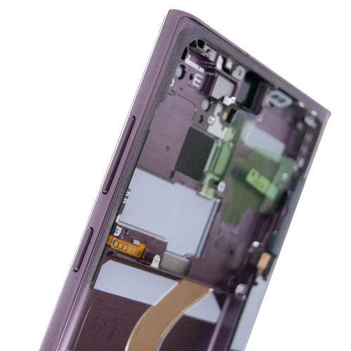 Дисплей для Samsung S908 Galaxy S22 Ultra з тачскріном в рамці (Burgundy) (Original)