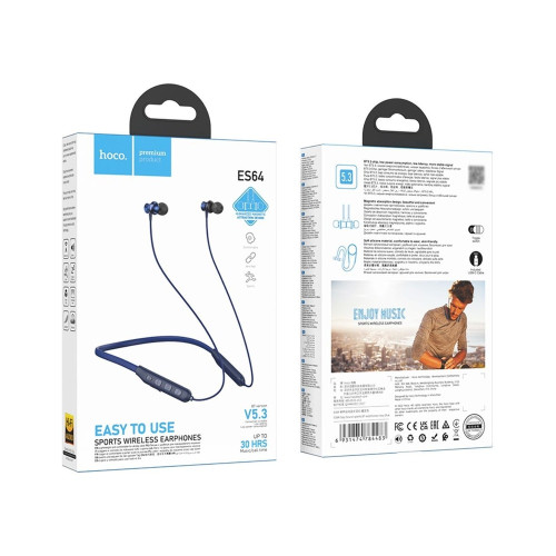 Наушники Bluetooth Hoco ES64 (Dark Blue)
