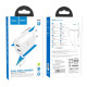 Сетевое зарядное устройство Hoco C103A 2xUSB-A (10.5W · 2.1A) с кабелем USB-A – Micro-USB (White)