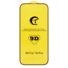 Защитное стекло CT 9D для Apple iPhone 16 Pro (Full Glue) (Black)