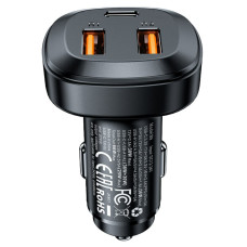 Автомобильное зарядное устройство Acefast B9 2xUSB-A+USB-C (66W) (Black)