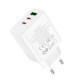 Сетевое зарядное устройство Hoco C126A USB-A+2xUSB-C (40W · 3A) (White)