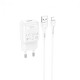 Сетевое зарядное устройство Hoco C96A USB-A (10.5W · 2.1A) с кабелем USB-A – Lightning (White)