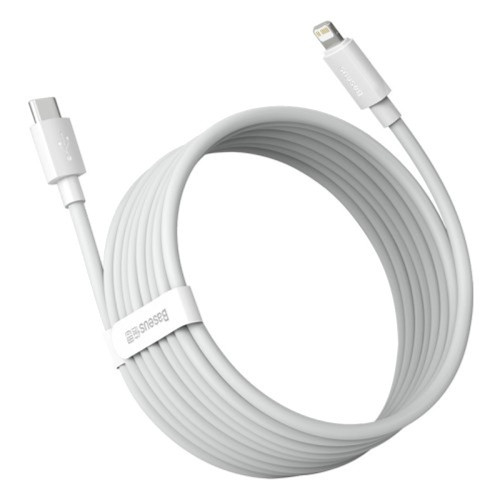 Кабель Baseus Simple Wisdom Type-C – Lightning (2pcs/set) (1.5 м · 20W · 2.4A) (White)