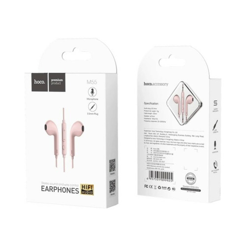 Наушники Hoco M55 3.5 мм (Pink)