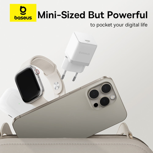 Сетевое зарядное устройство Baseus Palm Fast Charger USB-C (30W · 3A) с кабелем Type-C – Type-C 60W (P10111605213-01) (White)