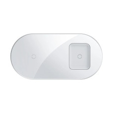 Бездротовий зарядний пристрій Baseus Simple 2в1 (18W) (White)