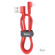 Кабель Hoco U83 Puissant Silicone USB-A – Lightning (1.2 м · 12W · 2.4A) (Red)