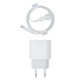 Сетевое зарядное устройство для iPhone USB-C (20W · 3A) с кабелем Type-C – Lightning (NO LOGO) (White)