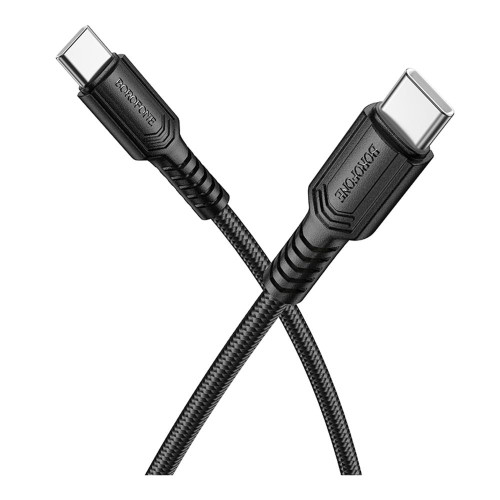 Кабель Borofone BX116 Type-C – Type-C (1 м · 60W · 3A) (Black)