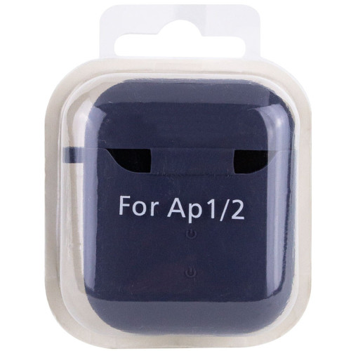 Чохол для AirPods 1/2 Silicone Case with Fibra (Midnight Blue)
