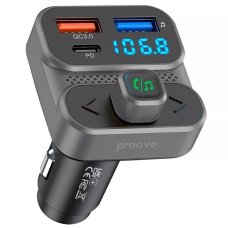 FM-модулятор Proove Launcher Luxor SE USB-A+USB-C (36W · 3A) (Gray)