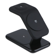 Беспроводное зарядное устройство JJT-Y10 Night Light 4в1 (15W) (Black)