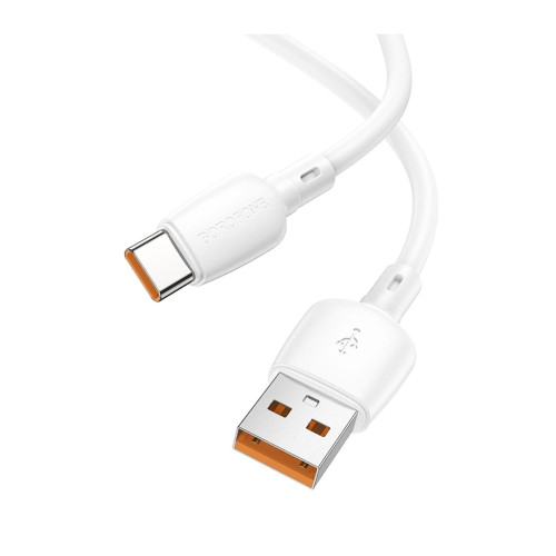 Кабель Borofone BX93 USB-A – Type-C (1 м · 100W · 6A) (White)