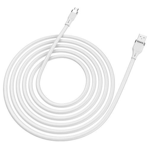 Кабель Hoco U72 Forest Silicone USB-A – Micro-USB (1.2 м · 12W · 2.4A) (White)
