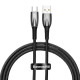 Кабель Baseus Glimmer Series Fast Charging USB-A – Type-C (1 м · 100W · 5A) (CADH000401) (Black)