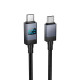 Кабель Hoco X118 Type-C – Type-C с дисплеем (1 м · 60W · 3A) (Black)